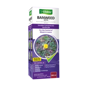 Efekto Banweed MCPA Soluble Concentrate Herbicide 200ml Efekto Banweed MCPA Soluble Concentrate Herbicide 200ml