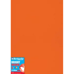 Butterfly Bright Orange Board 5 Pack - A2 Size
