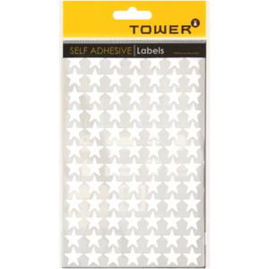 Tower Silver Self Adhesive Star Stickers 168 Piece Tower Silver Self Adhesive Star Stickers 168 Piece
