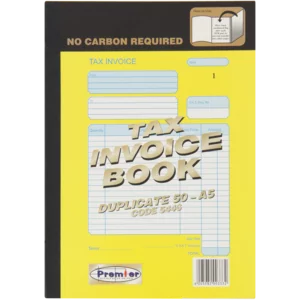 Premier A5 Tax Invoice Book 50 Page