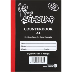 Scholar A4 Feint & Margin Hardcover Counter Book 192 Page Scholar A4 Feint & Margin Hardcover Counter Book 192 Page