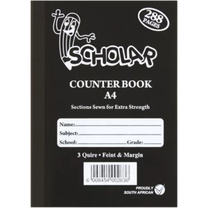 Scholar A4 Feint & Margin Hardcover Counter Book 288 Page Scholar A4 Feint & Margin Hardcover Counter Book 288 Page
