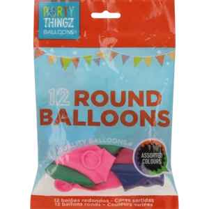Party Thingz Round Balloons 12 Pack Party Thingz Round Balloons 12 Pack