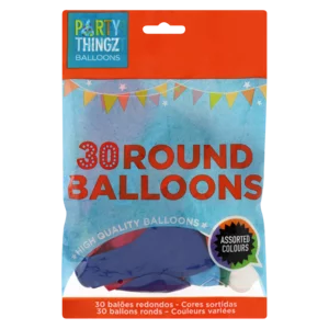 Party Thingz Mixed Round Balloons 30 Pack Party Thingz Mixed Round Balloons 30 Pack