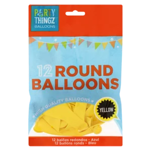 Party Thingz Yellow Round Balloons 12 Pack Party Thingz Yellow Round Balloons 12 Pack