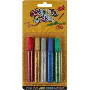 Multicoloured Glitter Glue Tube Set 5 Pack