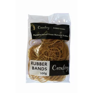 Croxley Brown Rubber Bands 100g