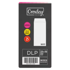 Croxley Gummed Cello Wrap White Envelope 25 Pack Croxley Gummed Cello Wrap White Envelope 25 Pack