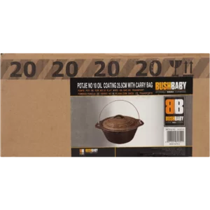 Bush Baby Black No. 10 Platpotjie Pot & Storage Bag Set