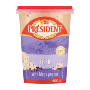 Président Feta Cheese With Black Pepper 400g
