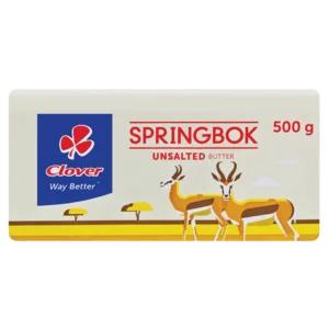 Clover Springbok Unsalted Butter Brick 500g Clover Springbok Unsalted Butter Brick 500g