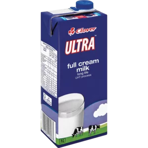 Clover Ultra UHT Long Life Full Cream Milk Carton 1L