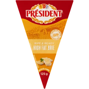 Président Brie Wedges Soft Cheese Pack 125g Président Brie Wedges Soft Cheese Pack 125g