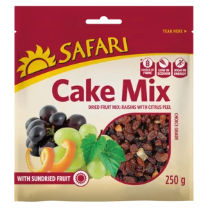 Safari Cake Mix Dried Raisins With Citrus Peel 250g Safari Cake Mix Dried Raisins With Citrus Peel 250g