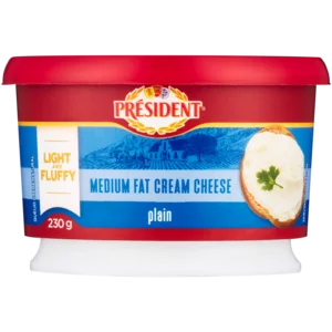 Président Plain Medium Fat Cream Cheese 230g Président Plain Medium Fat Cream Cheese 230g