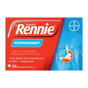 Bayer Rennie Digestif Peppermint Flavoured Antacid Chewable Tablets 96 Pack Bayer Rennie Digestif Peppermint Flavoured Antacid Chewable Tablets 96 Pack