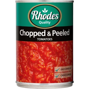 Rhodes Chopped & Peeled Tomatoes 410g Rhodes Chopped & Peeled Tomatoes 410g