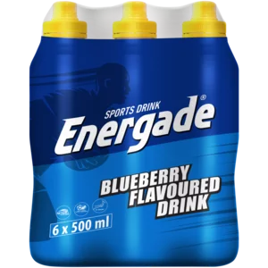 Energade Blueberry Flavoured Sports Drink 6x500ml