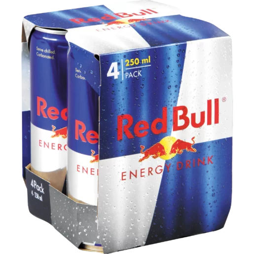 Red Bull Regular Energy Drink Cans 4x250ml