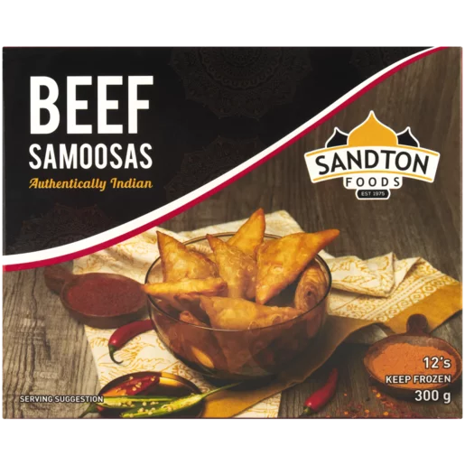 Sandton Foods Frozen Beef Samoosas 12 Pack