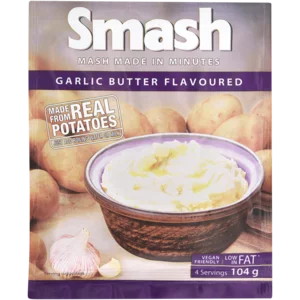 Smash Garlic Butter Instant Mash Potato 104g Smash Garlic Butter Instant Mash Potato 104g