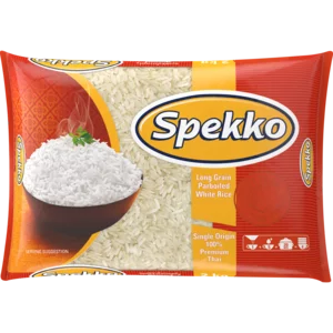 Spekko Long Grain Parboiled White Rice Bag 2kg Spekko Long Grain Parboiled White Rice Bag 2kg