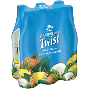Caribbean Twist PiƱa Colada Spirit Cooler Bottles 6x275ml Caribbean Twist PiƱa Colada Spirit Cooler Bottles 6x275ml