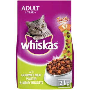 Whiskas Gourmet Meat Platter & Meat Nuggets Adult Dry Cat Food Bag 2kg Whiskas Gourmet Meat Platter & Meat Nuggets Adult Dry Cat Food Bag 2kg