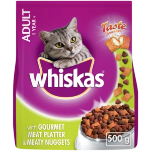 Whiskas Gourmet Meat Platter & Meaty Nuggets Cat Food Pouch 500g Whiskas Gourmet Meat Platter & Meaty Nuggets Cat Food Pouch 500g