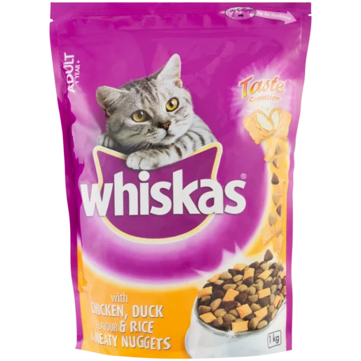 Whiskas Beef Chicken Duck Rice Meaty Nuggets 1kg