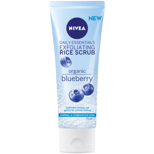 Nivea Daily Essentials Organic Blueberry Exfoliating Rice Scrub 75ml Nivea Daily Essentials Organic Blueberry Exfoliating Rice Scrub 75ml