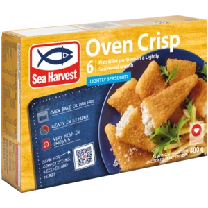 Sea Harvest Oven Crisp Frozen Lightly Seasoned Crumbed Fish Fillet 6 Pieces 400g