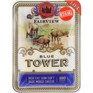Fairview Blue Tower Blue Mould Cheese Pack 100g Fairview Blue Tower Blue Mould Cheese Pack 100g