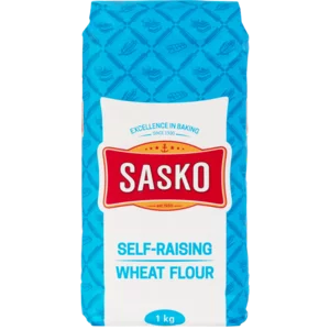 Sasko Self-Raising Wheat Flour 1kg Sasko Self-Raising Wheat Flour 1kg