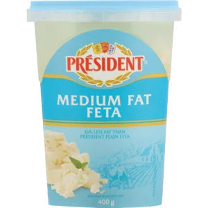 Président Medium Fat Feta Cheese 400g