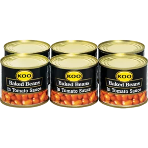 Koo Baked Beans In Tomato Sauce 6x215g Koo Baked Beans In Tomato Sauce 6x215g