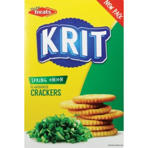 Tasty Treats Krit Spring Onion Flavoured Crackers 150g Tasty Treats Krit Spring Onion Flavoured Crackers 150g