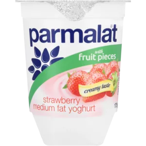 Parmalat Medium Fat Strawberry Yoghurt With Fruit Pieces 175g