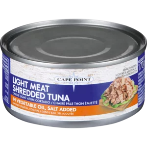 Cape Point Light Meat Shredded Tuna In Vegetable Oil, Salt Added 170g Cape Point Light Meat Shredded Tuna In Vegetable Oil, Salt Added 170g