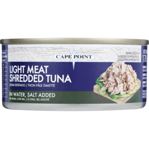 Cape Point Light Meat Shredded Tuna In Water, Salt Added 170g Cape Point Light Meat Shredded Tuna In Water, Salt Added 170g