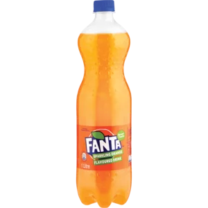 Fanta Sparkling Orange Flavoured Drink Bottle 1L