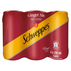 Schweppes Ginger Ale Cans 6x200ml Schweppes Ginger Ale Cans 6x200ml