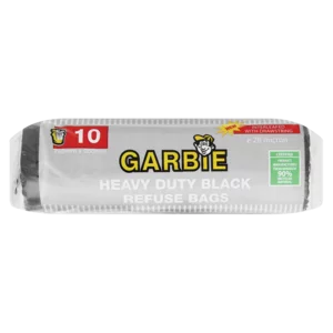 Garbie Heavy Duty Black Refuse Bags 10 Pack