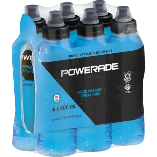 Powerade Mountain Blast Sports Drinks 6x500ml Powerade Mountain Blast Sports Drinks 6x500ml