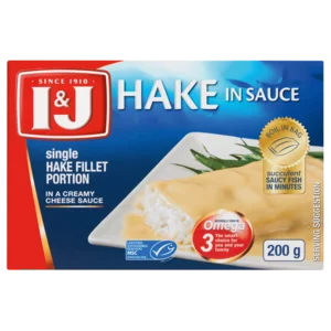 I&J Frozen Hake Fillet In Cheese Sauce 200g I&J Frozen Hake Fillet In Cheese Sauce 200g
