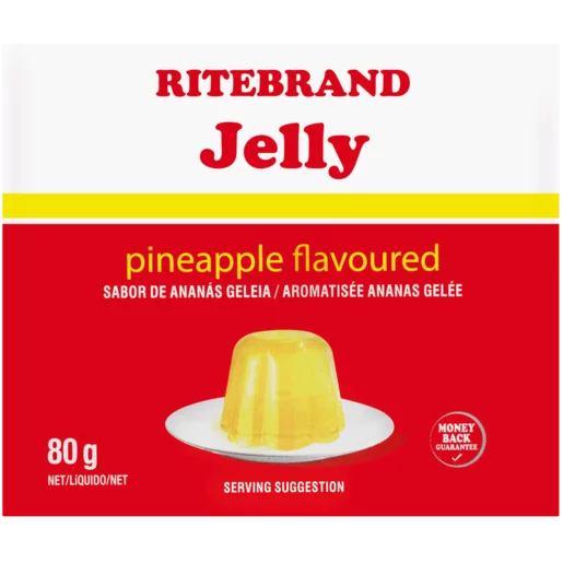 Ritebrand Pineapple Flavoured Instant Jelly 80g Ritebrand Pineapple Flavoured Instant Jelly 80g