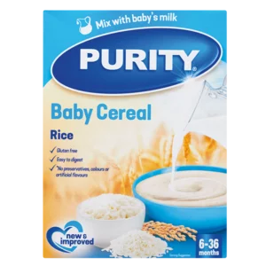 Purity Gluten Free Rice Baby Cereal 200ml Purity Gluten Free Rice Baby Cereal 200ml
