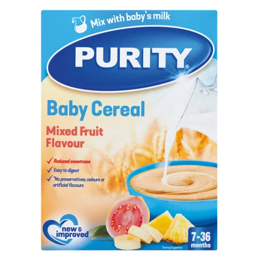 Purity Mixed Fruit Flavoured Baby Cereal 200g Purity Mixed Fruit Flavoured Baby Cereal 200g