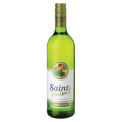 The Saints Vincent Crisp & Lively Dry White Wine Bottle 750ml The Saints Vincent Crisp & Lively Dry White Wine Bottle 750ml
