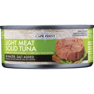 Cape Point Light Meat Solid Tuna In Water, Salt Added 170g Cape Point Light Meat Solid Tuna In Water, Salt Added 170g